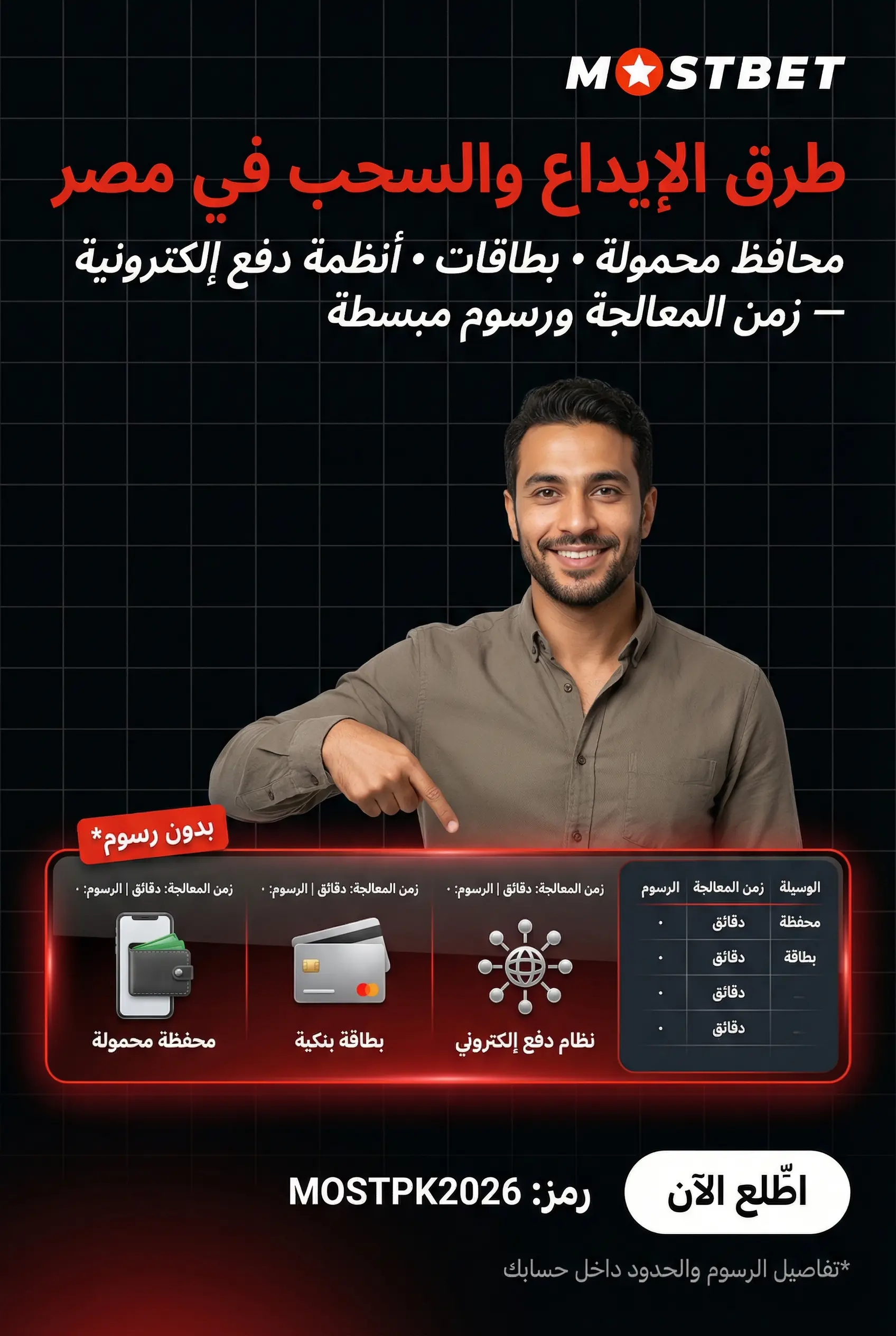 خيارات الإيداع والسحب في مصر